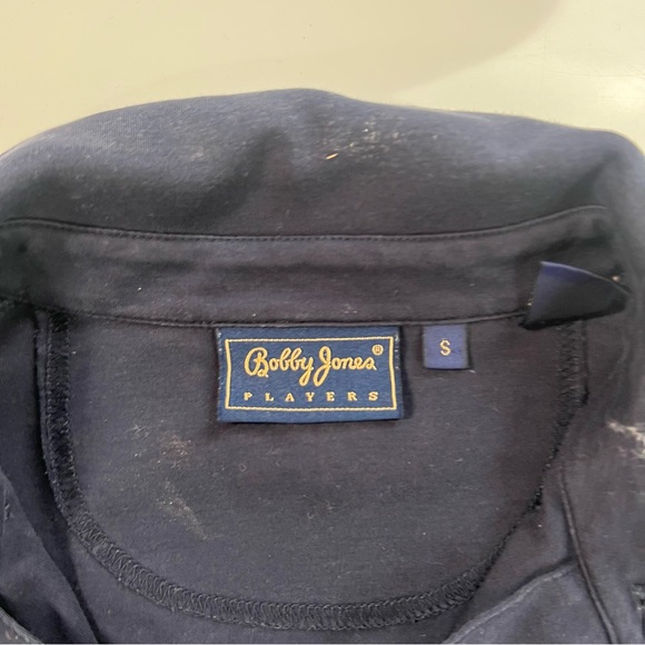 Bobby Jones men’s blue half button up shirt s m140-1 - Picture 3 of 3